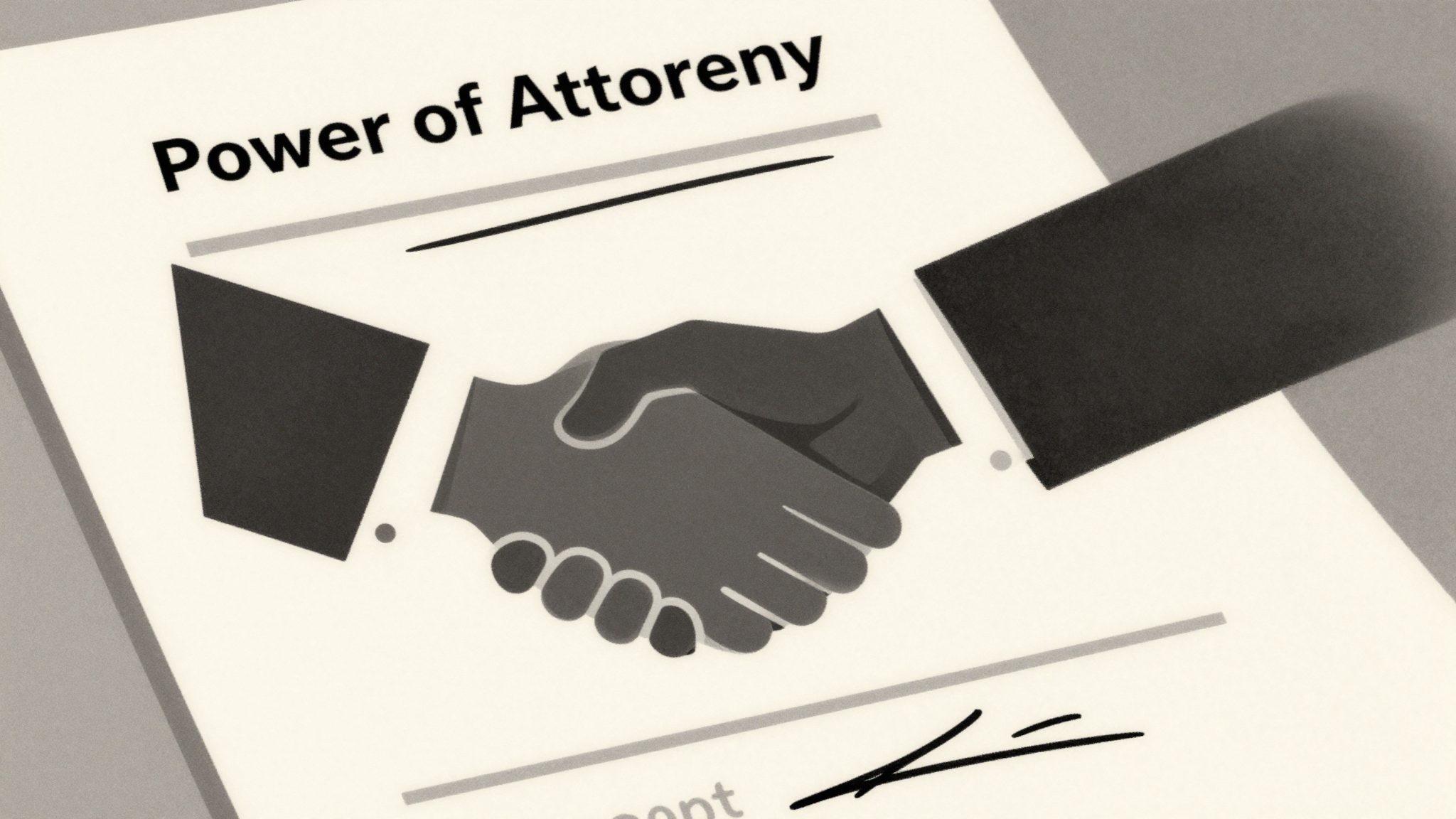 Editorial illustration of IRS Form 2848 Power of Attorney