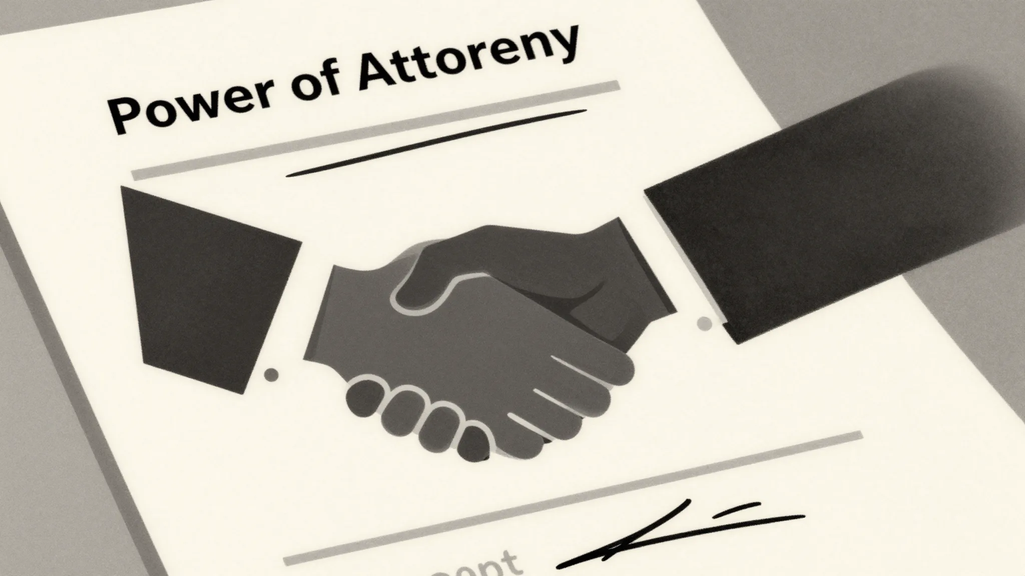 Editorial illustration of IRS Form 2848 Power of Attorney