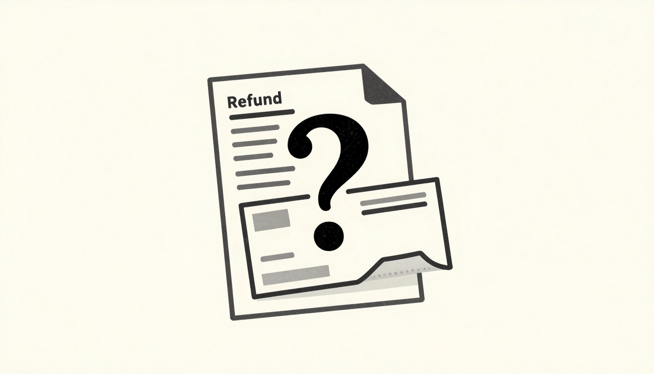 Editorial illustration of IRS Form 3911 refund inquiry