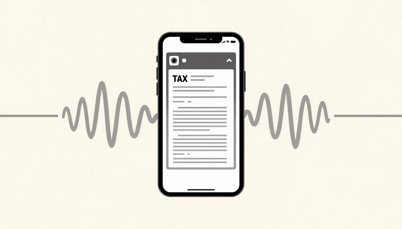 Editorial illustration of fax from iPhone